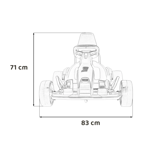Gokart Fast 3 Drift na akumulator dla dzieci Czarny Drift BDM0933